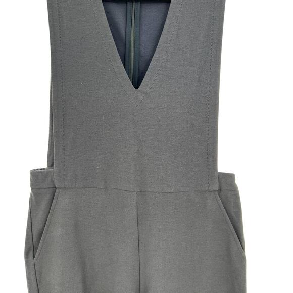 Eileen Fisher Jumpsuit V-Neck Crop Washable Stretch Crepe Gray Size XSP Petite - Picture 5 of 12